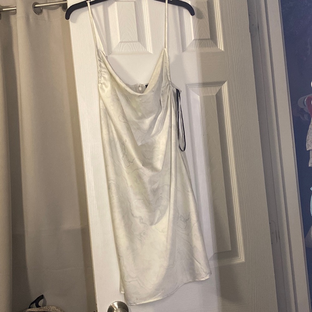 Marble Pearl Mini Slip Dress